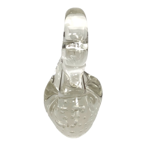 Art Glass Swan Figurine Paperweight Artisan Hand Blown Controlled Bubbles VTG - Picture 9 of 14